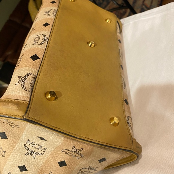 MCM Tan and Beige Women's Tote Bag - Picture 8 of 13